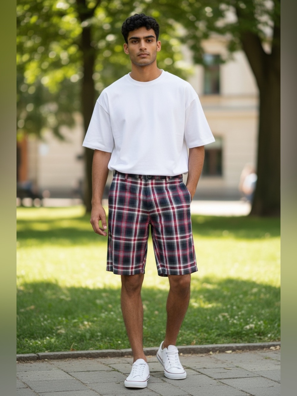 Plaid shorts size 32